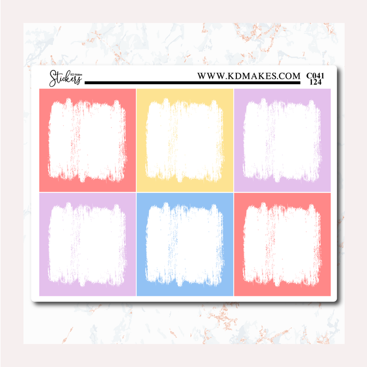 Tea Party - Standard Vertical - 3/4 Box Solid Colour Background