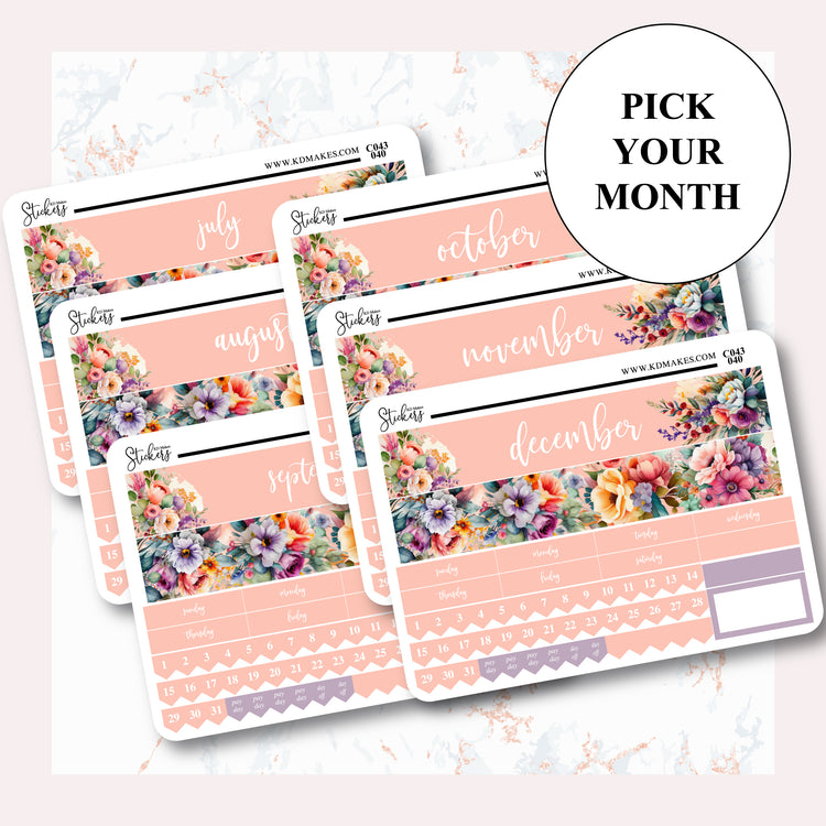 Flowers - Monthly Kit (A5W & Standard Vertical)