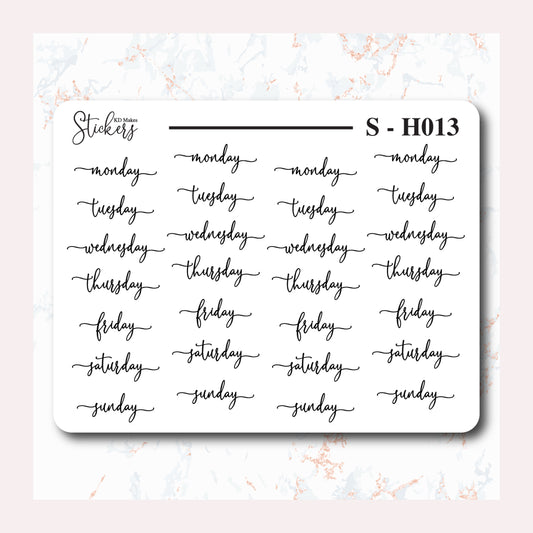 Date Names - SOPHIA SCRIPT - FOIL