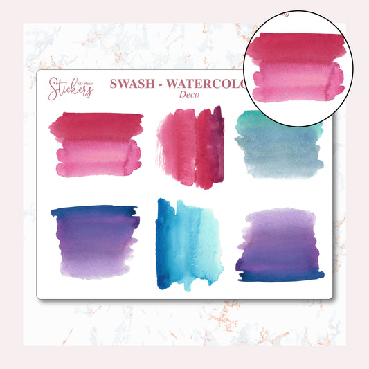 SWASH WATERCOLOUR - PINK/BLUE