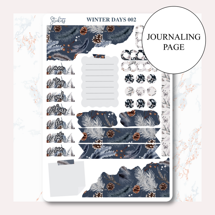 Winter Days - Journaling Kit with Date Covers